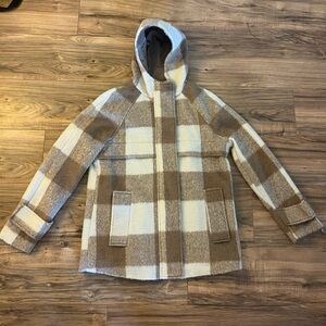 Nine West Tan and White Chic Coat